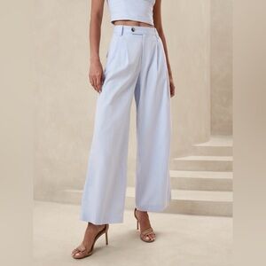 NWT! Banana Republic Linen-Blend Wide-Leg Pleated Trouser - Multiple💛